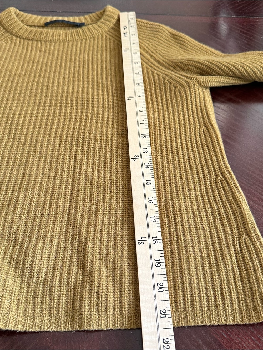 Jenni Kayne Women's Cashmere Fisherman Sweater mustard yellow Size S - Picture 8 of 9